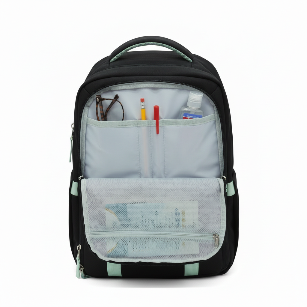 2in1 Backpack - Allset MINI - Black/Sage - 5+ 5