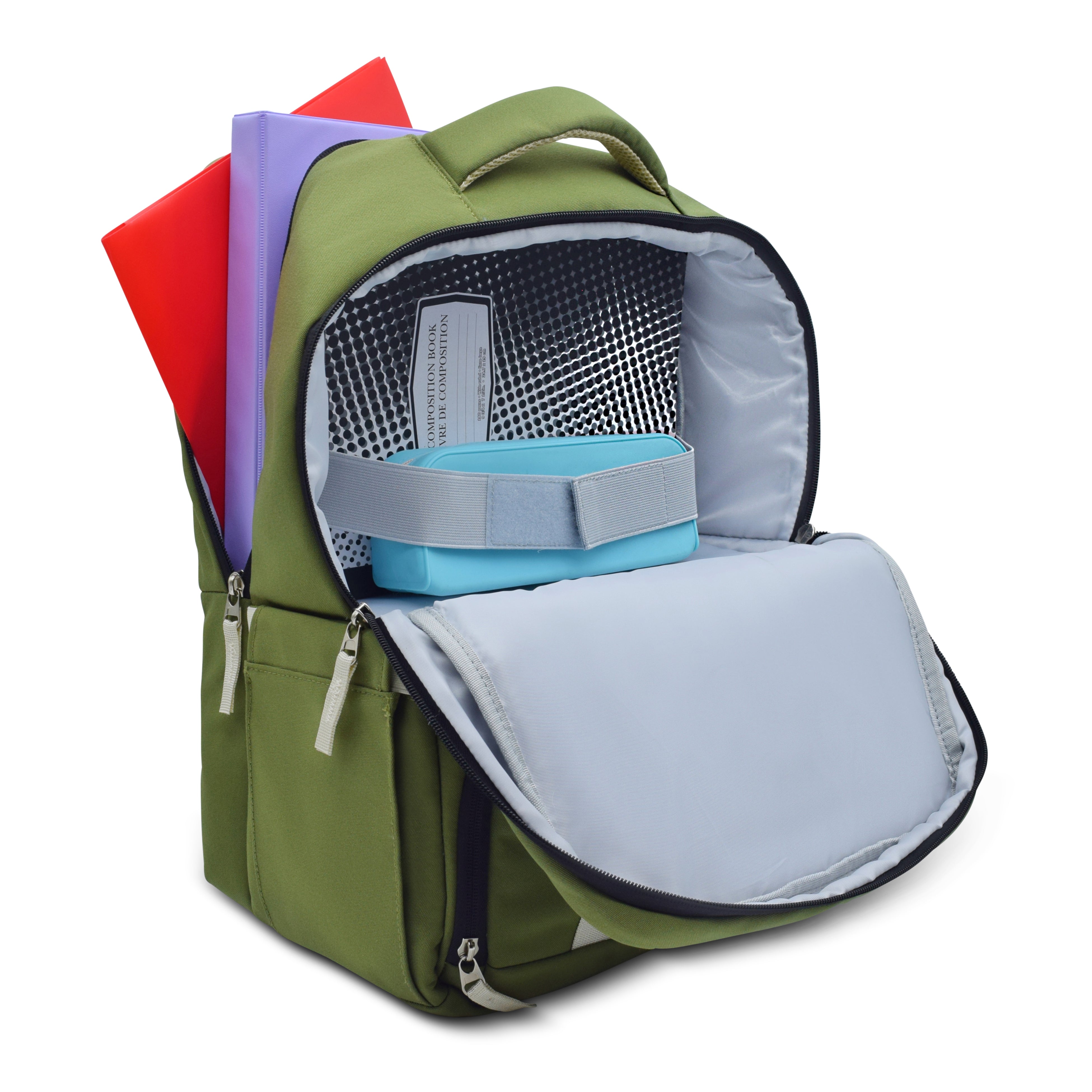 2in1 Backpack - Allset LARGE 7+ Military green 4