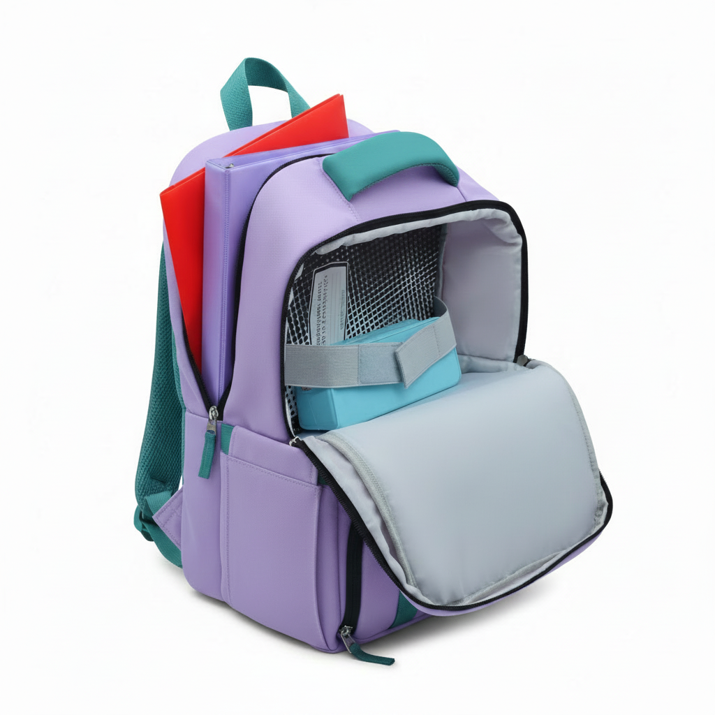 2in1 Backpack - Allset MINI 5+ Purple/Teal 3