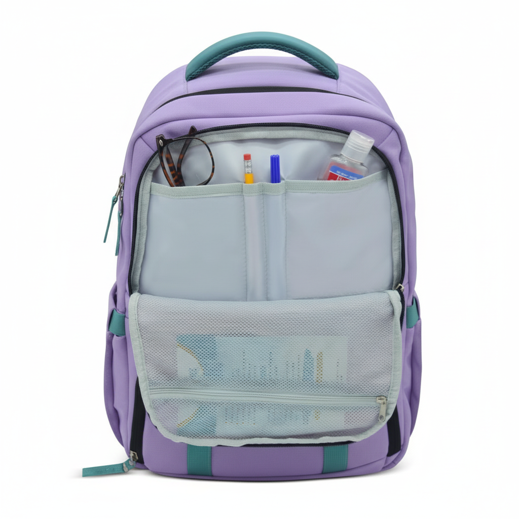 2in1 Backpack - Allset MINI 5+ Purple/Teal 4