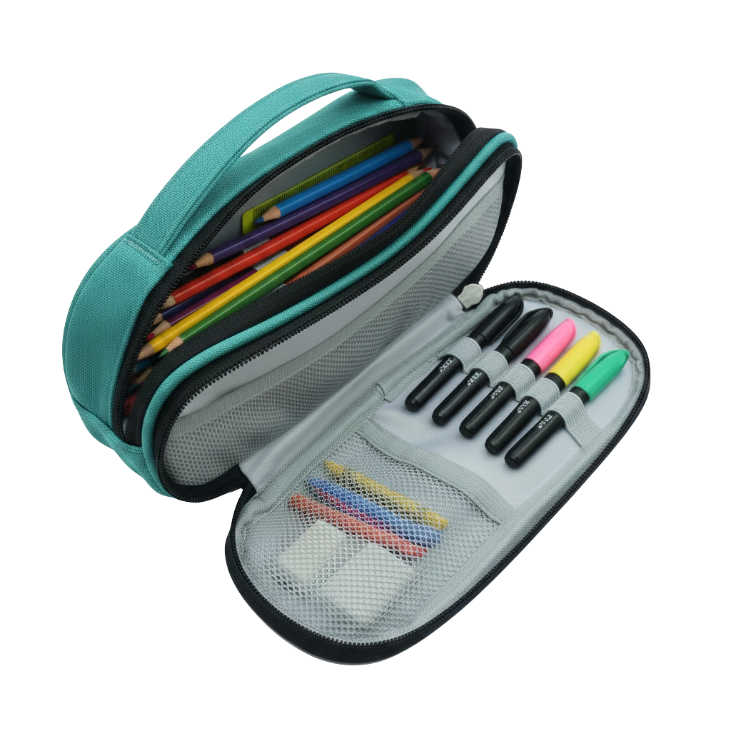 Pencil case Allset - Purple/Teal